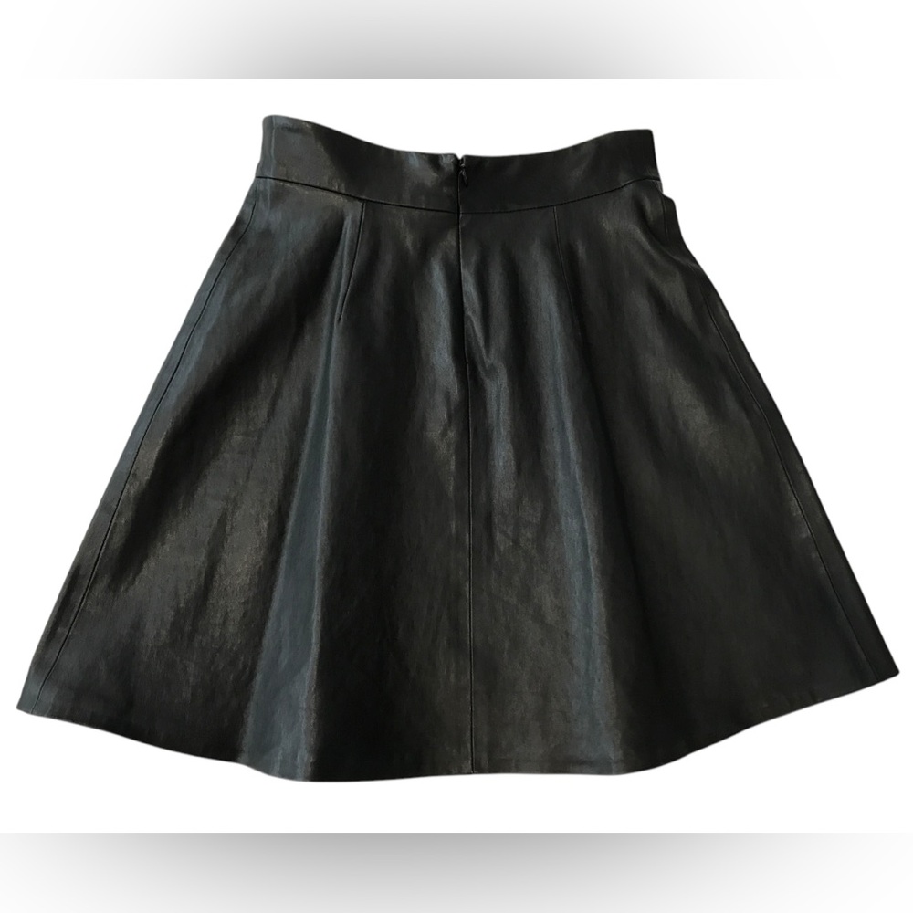 CUSHNIE ET OCHS****Classic Leather Black A-Line Skirt***US 4 $1985 - Picture 5 of 5